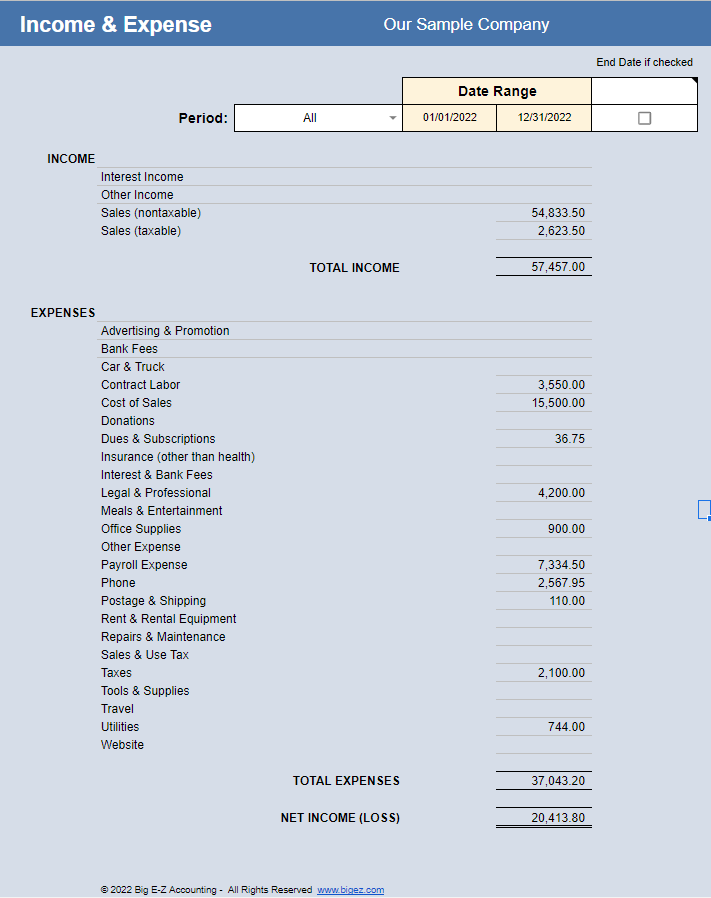 Income & Expense